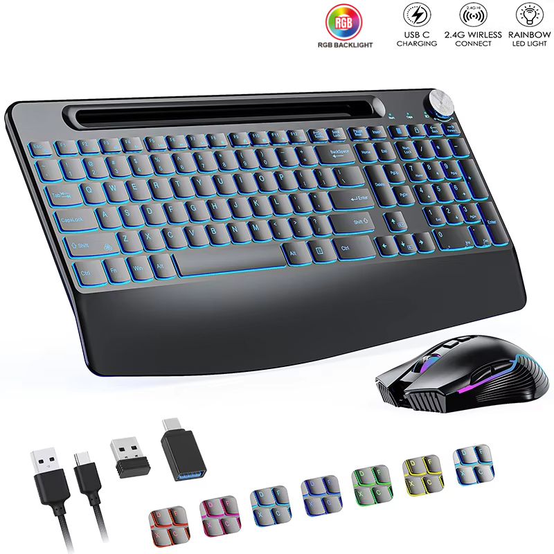 Gaming Keyboard And Mouse Combo - Комбинированная беспроводная клавиатура и мышь 2,4G