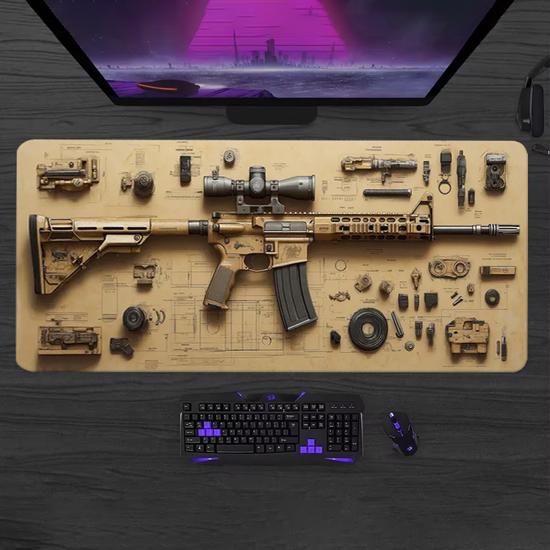 Gaming Keyboard Tactile - Мягкий игровой коврик для мыши и