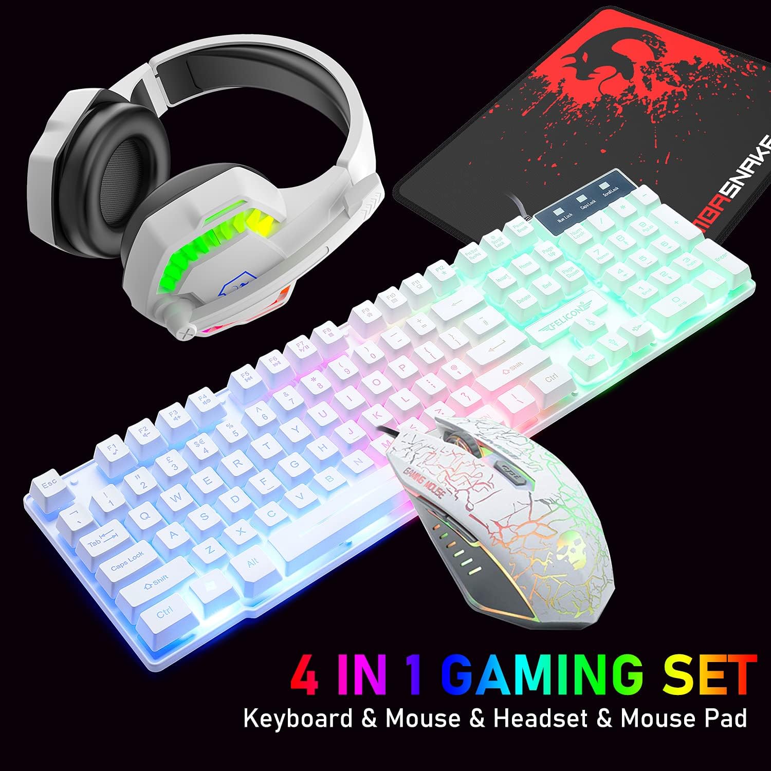 Gaming Keyboard And Mouse Combo - MAMBASNAKE T11 UK 100% игровая клавиатура,