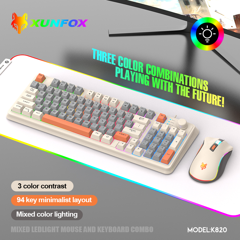 Gaming Keyboard And Mouse For Xbox - K820 USB проводная игровая клавиатура и