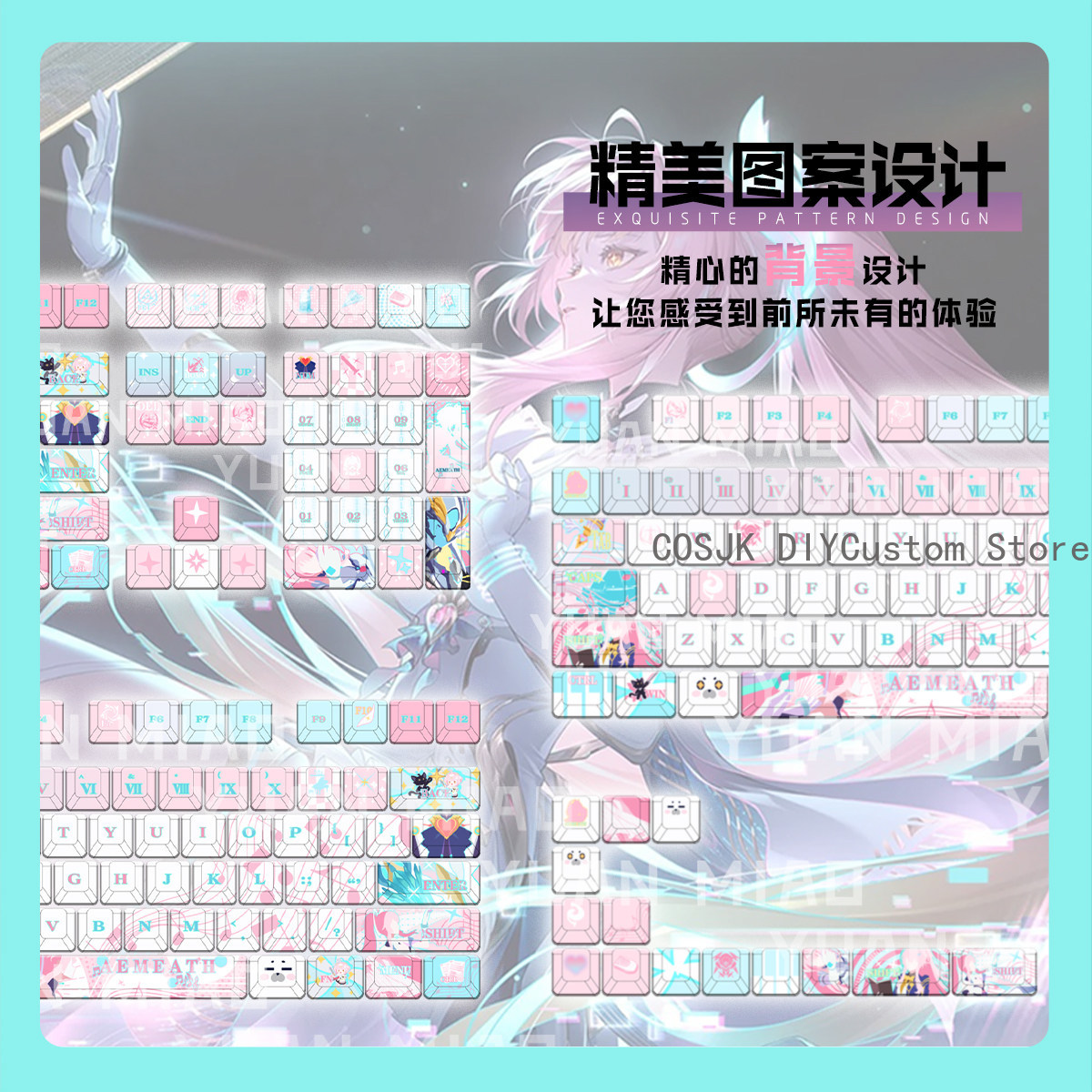 Комплект из 122 аниме-кейкапов – обзор и цена Gaming Keyboard Mechanical