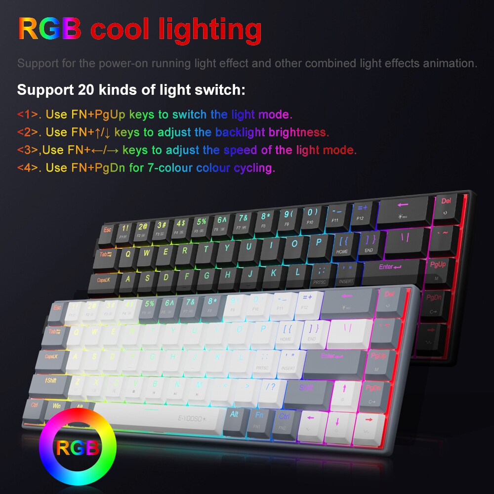 E-YOOSO A68 RGB Mini Slim USB  – обзор и цена Gaming Keyboard Mobile