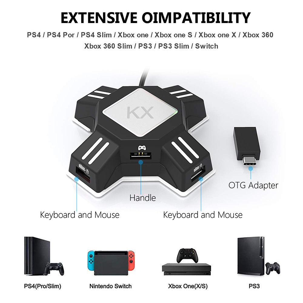 Адаптер KX для контроллера PS4 – обзор и цена Gaming Keyboard And Mouse For Xbox