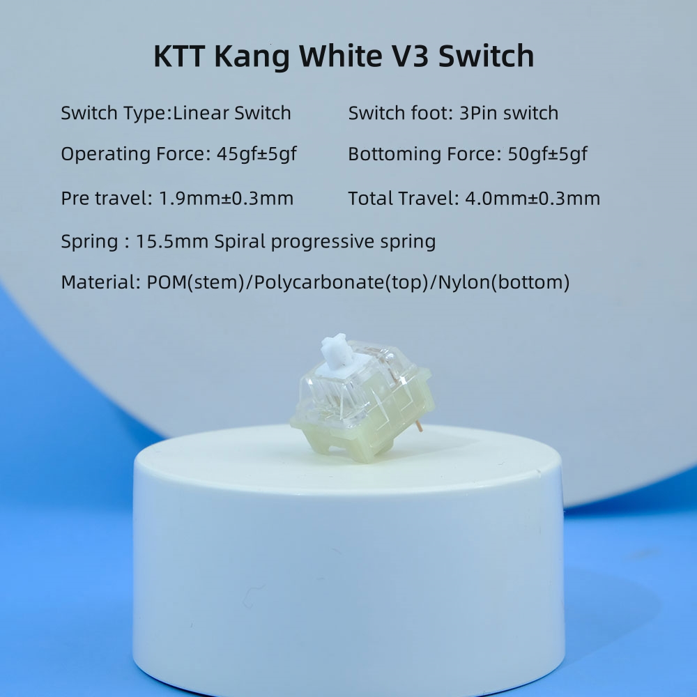 KTT Kang White V3 переключател – обзор и цена Gaming Keyboard Ergo