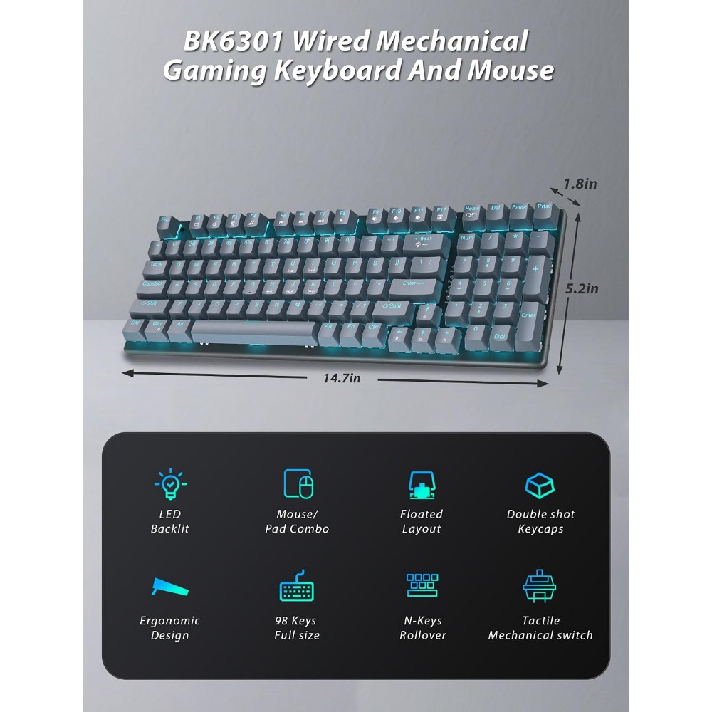 Игровая клавиатура с 98 плаваю – обзор и цена Gaming Keyboard No Number Pad