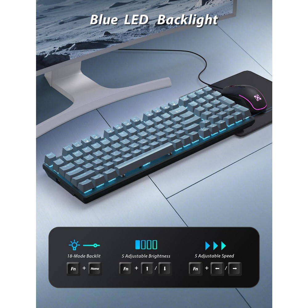 Игровая клавиатура с 98 плаваю – обзор и цена Gaming Keyboard No Number Pad