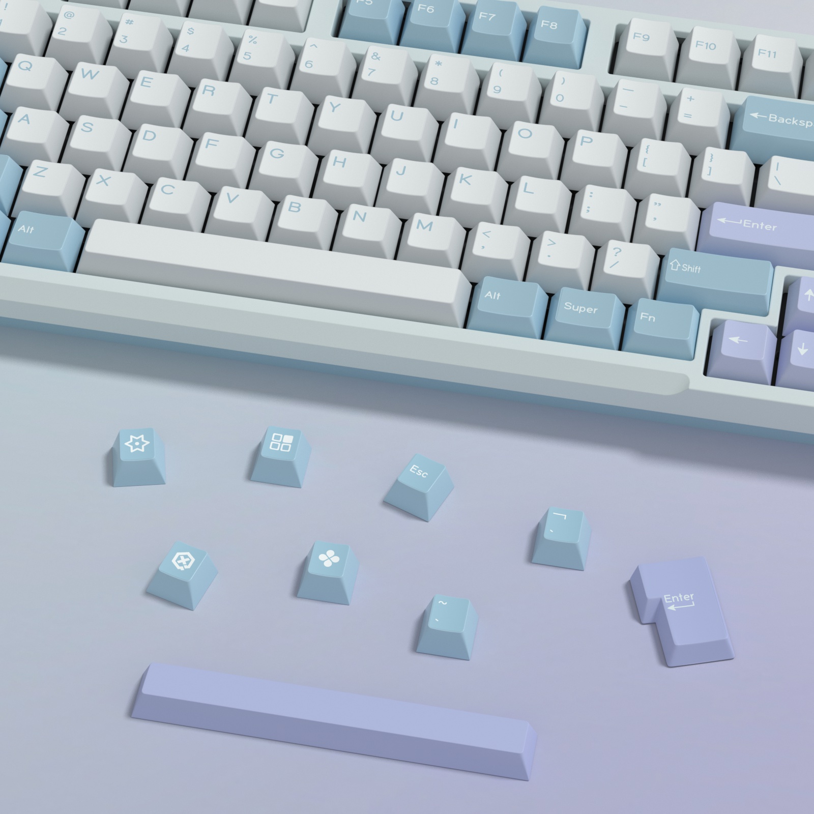 KBDiy GMK Illusion Keycap Cher – обзор и цена Gaming Keyboard No Number Pad