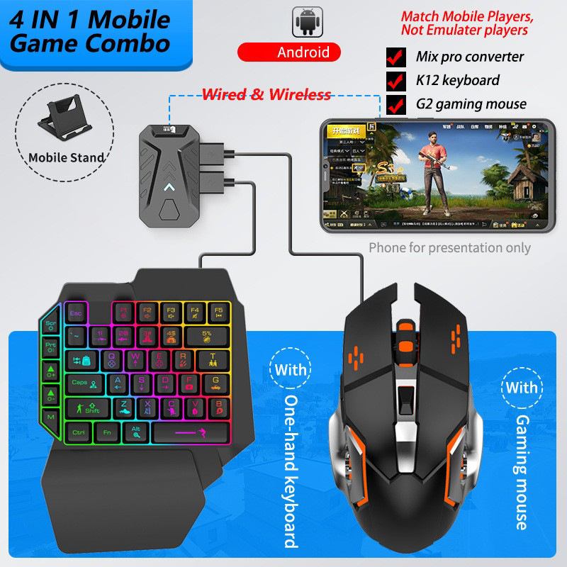 Конвертер мобильных игр, компл – обзор и цена Gaming Keyboard Mobile